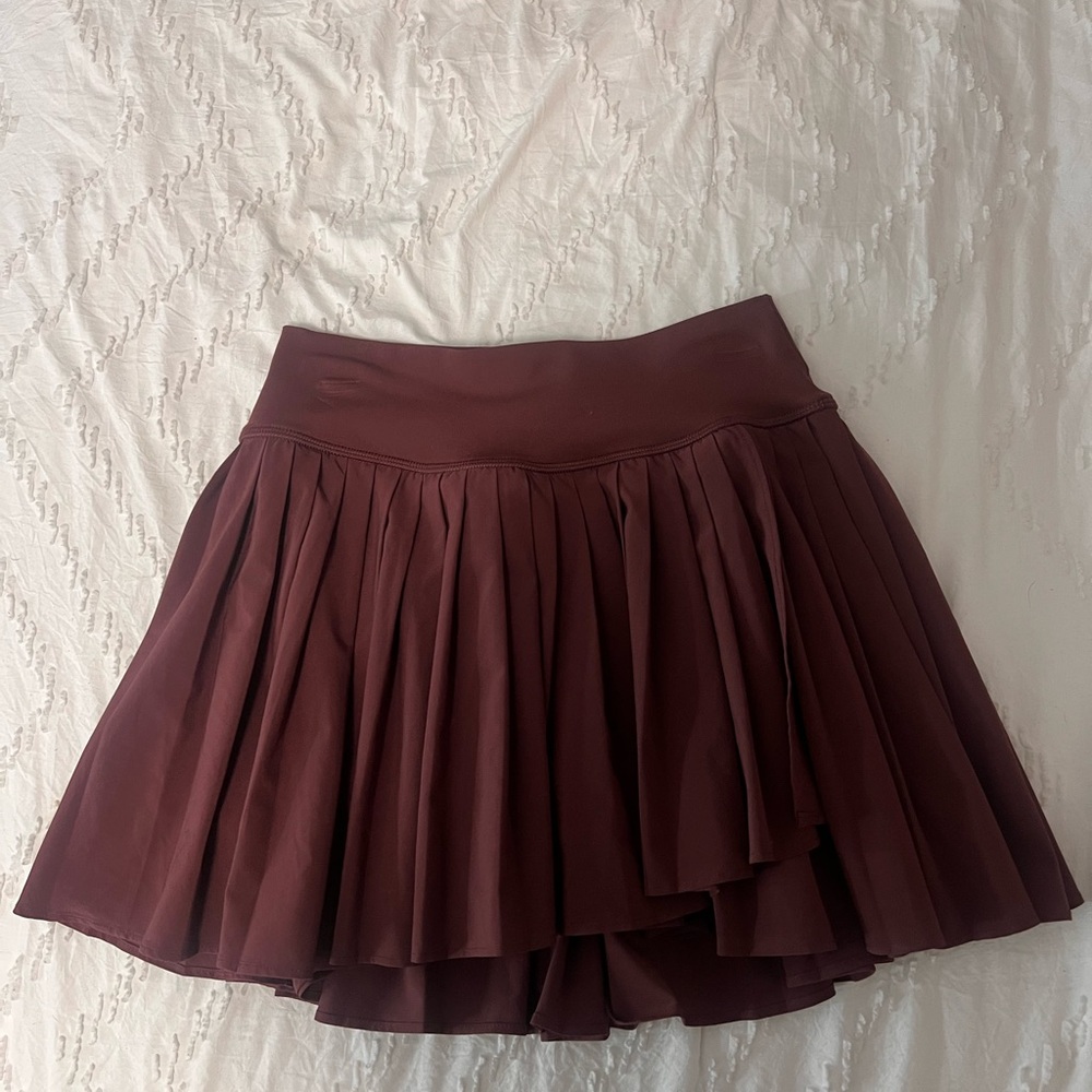 Aerie Deep Burgundy Skater Skirt